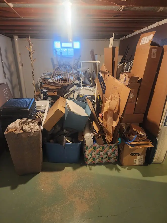 Roll-off dumpster container at job site for 15 Yard Dumpster Rental in Orcutt